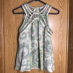 Anthropologie Leifnotes silk tank size 2